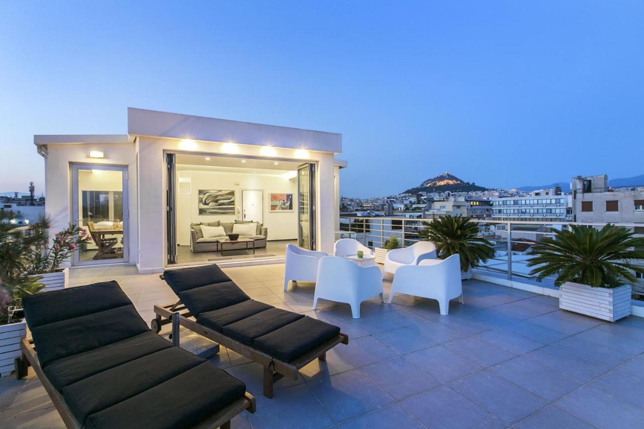 Apartamento Acropolis Panorama View Penthouse With Private Terraces A Contemporary Parthenon Atenas Exterior foto