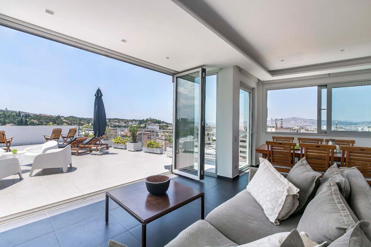 Apartamento Acropolis Panorama View Penthouse With Private Terraces A Contemporary Parthenon Atenas Exterior foto