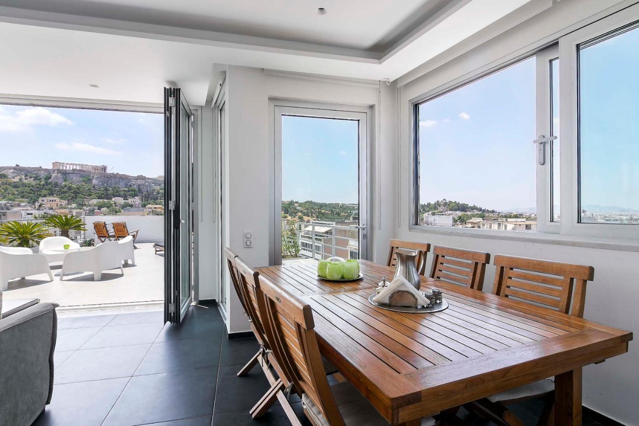 Apartamento Acropolis Panorama View Penthouse With Private Terraces A Contemporary Parthenon Atenas Exterior foto