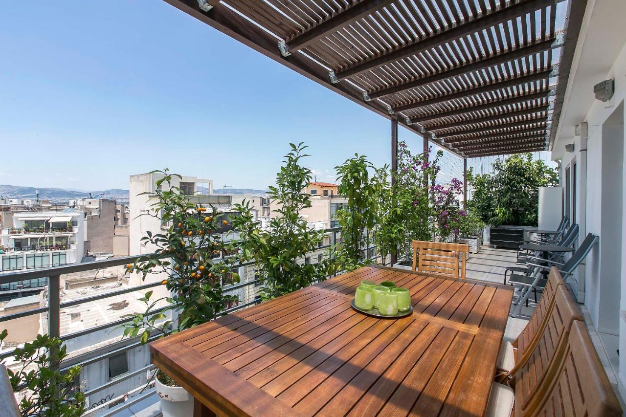 Apartamento Acropolis Panorama View Penthouse With Private Terraces A Contemporary Parthenon Atenas Exterior foto
